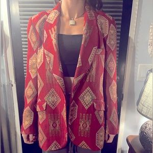 Emporio Armani vintage blazer embroidered. Unisex jacket. W Sz 8, M 44